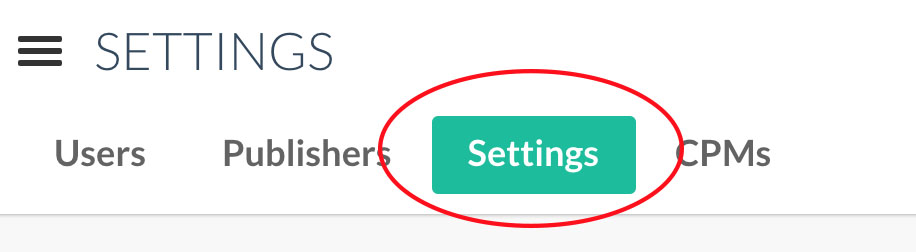 Reach settings submenu